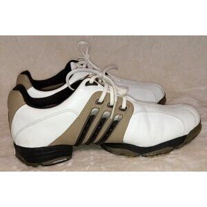 Adidas Adiprene Golf Shoes White Brown Men's Size 8.5 US